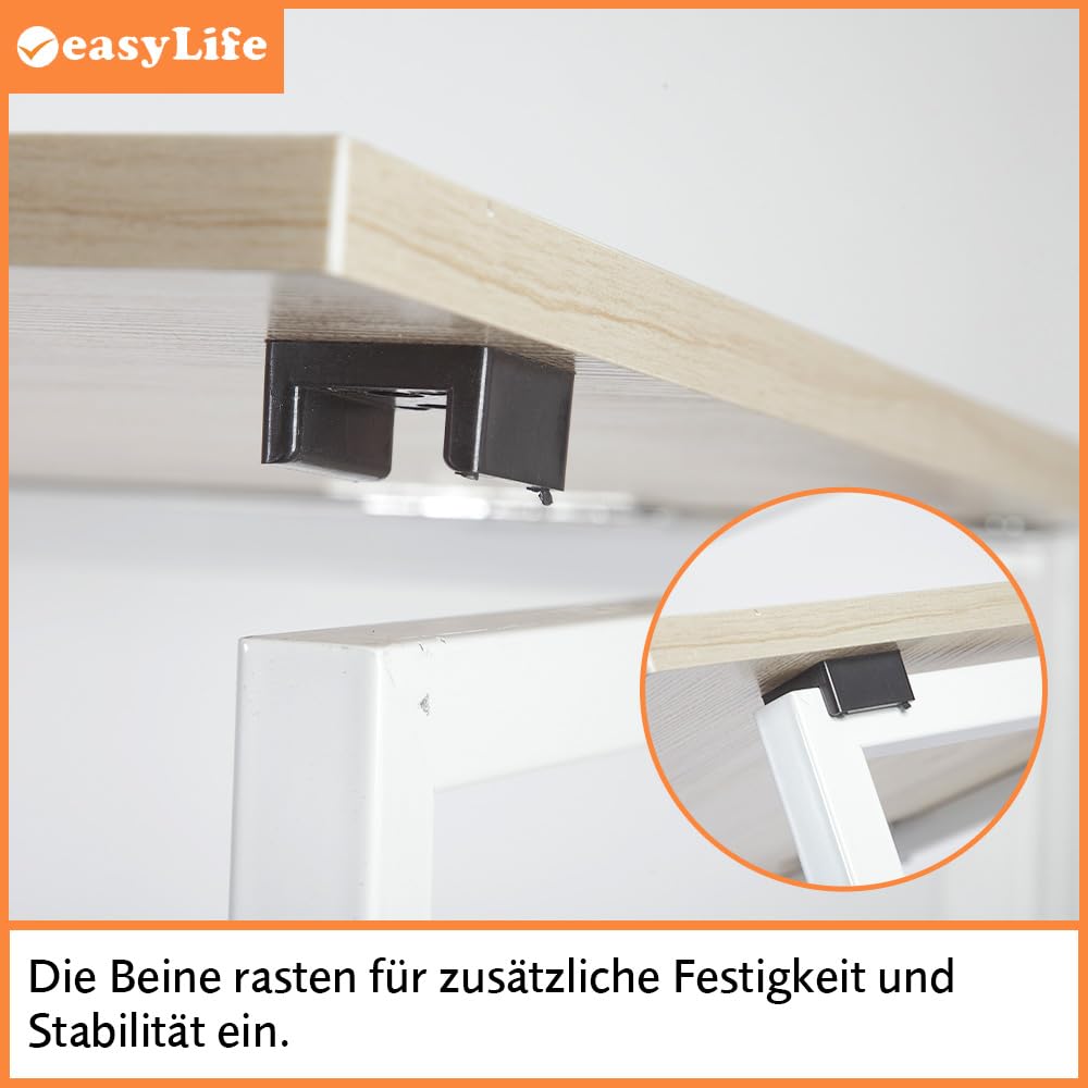 Easylife Klappbarer Schreibtisch, Lese-Laptoptisch und Klapptische für Heimarbeiten, mit Beinen, 80 x 45 x 74 cm (L x B x H)