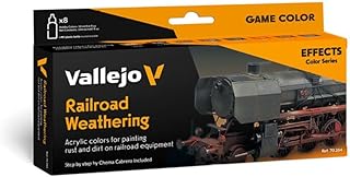 Vallejo - Game Color Railroad Weathering Set | Set for Modeling Acrylic Paints | 8 Bottles x 18 ml (0.60 fl.oz.)