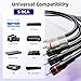 5 RCA Cables 6 feet Component Cable RCA Splitter Audio Video Cable YPbPr RGB AV Cable 1080i Male/Male for DVD STB TV Box HDTV - 1.8m