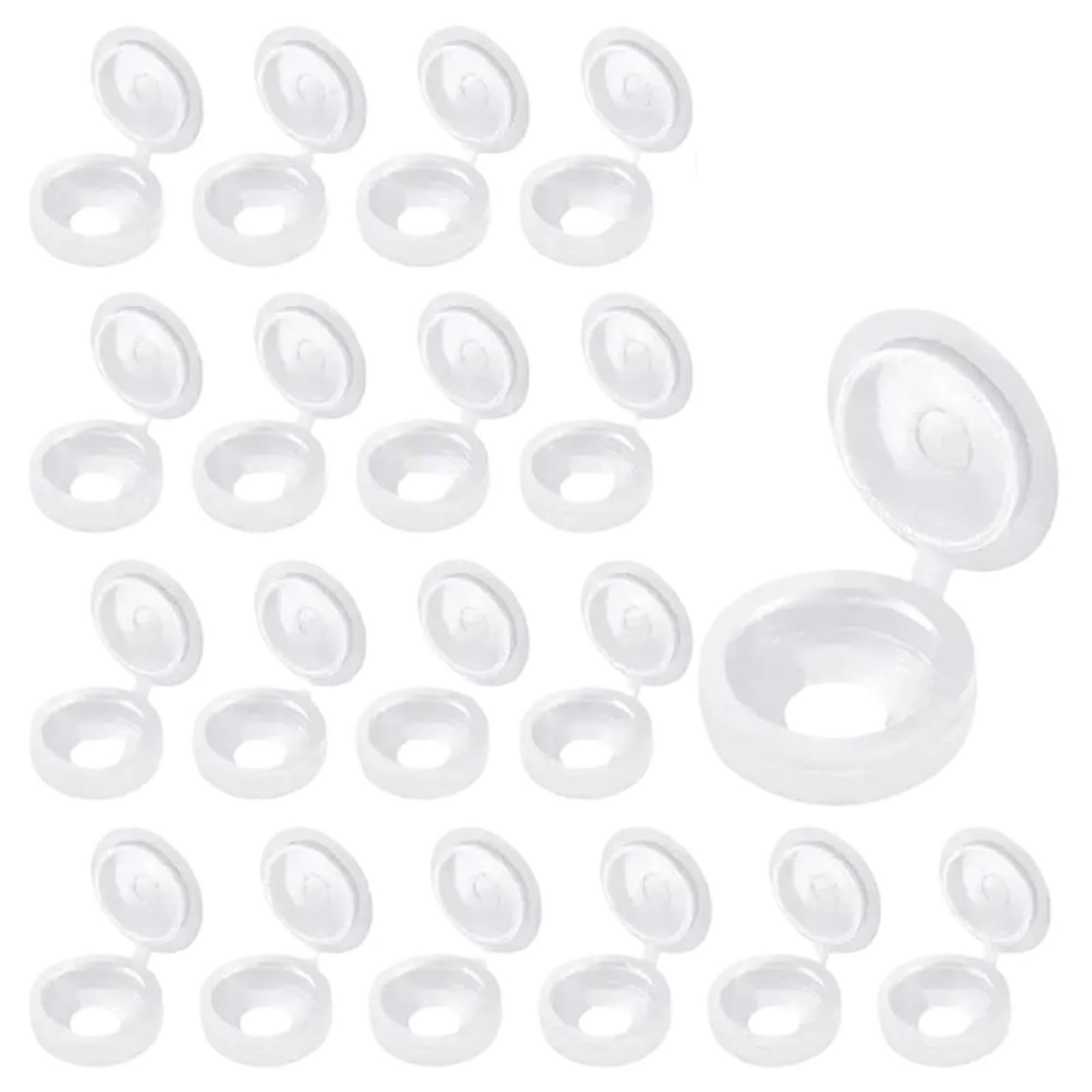 800Pcs White Screw Decorative Cover Bolts Hardware Self-Tapping Hinged Caps Fold Snap Protective Cap Button