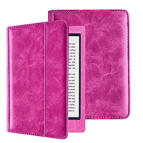 Funda para libro electrónico Kobo Glo HD N437, adecuada para Kobo Glo HD N437 de 6 pulgadas, con función de encendido y apagado automático, color rosa