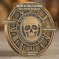 Memento Mori Coin 1.5", Stoic Fidget Coin, Amor Fati Daily Stoicism Gift — image 5
