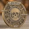 Memento Mori Coin Medallion Stoicism Gift Amor Fati Metal Gold Color Token EDC Challenge Stoic Reminder Pendant Momento Mori Gift for Daily Stoic Practice Memento Vivere Skull