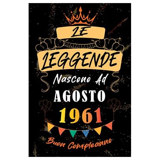 Le leggende Nascono Ad Agosto 1961: Idea Regalo di compleanno 62 anni originale per donne e uomini / Quaderno a righe"