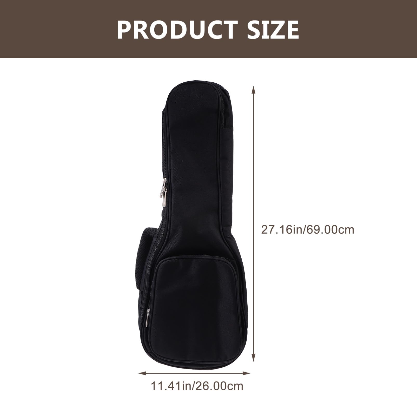 Funda para Ukelele de 4 Cuerdas Negra, Bolsa Portátil Oxford
