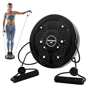 Belle Vous buikspieren balanstrainer balansbord – Core twister – Buikspieren trainer met elastische banden – Sport thuis – Fitnesbord tot 100 kilo