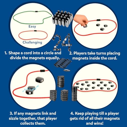 Image of BELOXY Classic Magnetic Attraction Game, Strategy & Travel Game, Fun for Family Game Nights, Gifts for Teens & Adults Ages 15+, 2-4 Players