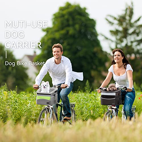 Petsfit Korb für Hunde,Fahrradkörbe für Hunde Transporttasche für Katzen, Transportrucksack, Tragetasche, Schultergurt, faltbar, für Katzen, Welpen, kleine, Kaninchen