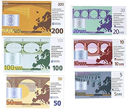 Learning Resources LSP1800EUR Euro 60 Note Money Pack