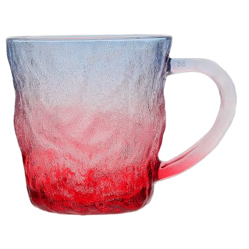 Pavilion Gift Company - Lake Mode - Red, White & Blue Ombre 10 oz Glass Mug Lakehouse Boathouse Drinkware