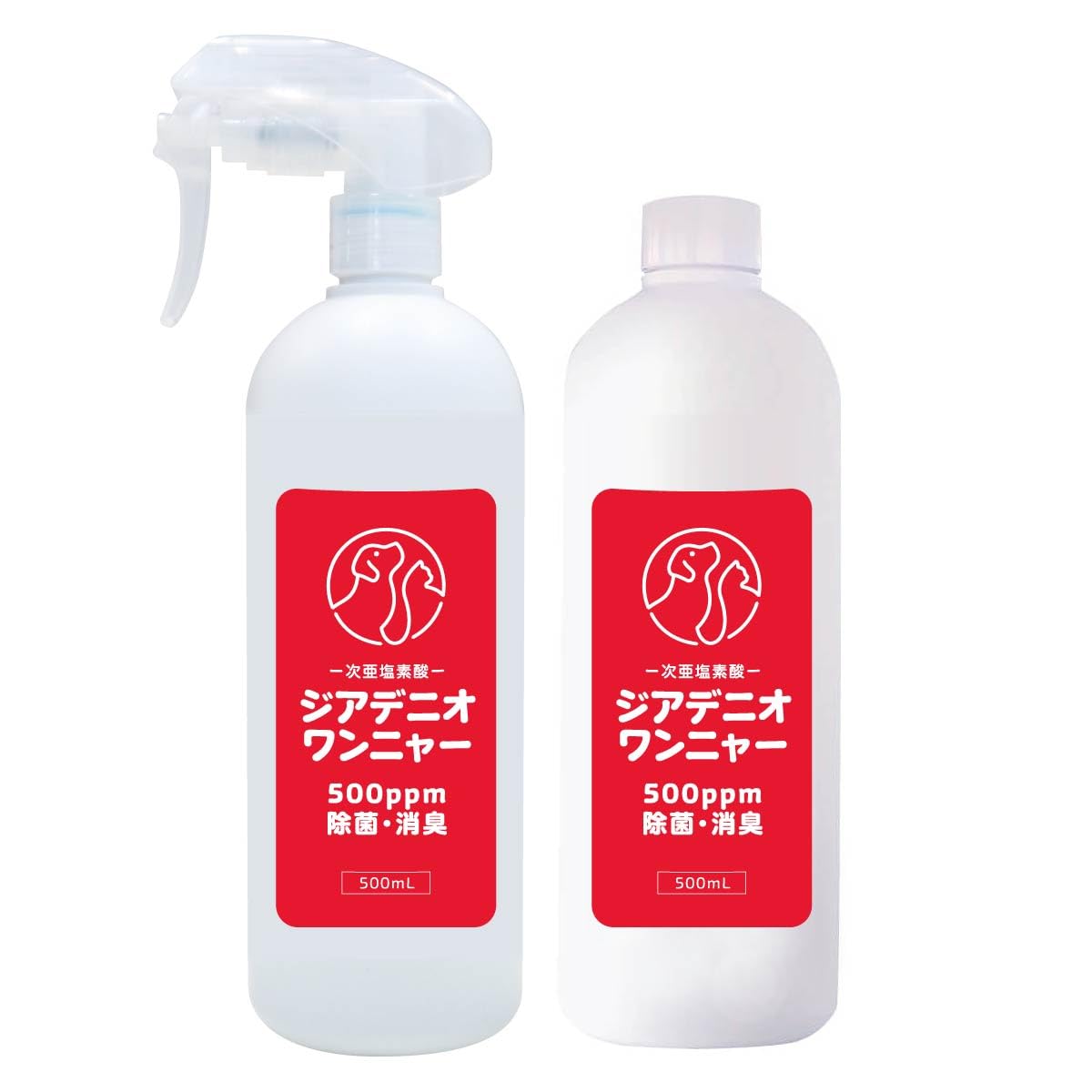 Amazon.co.jp: 【医師監修】 ペット 消臭 除菌 500mL 2本（計1000mL