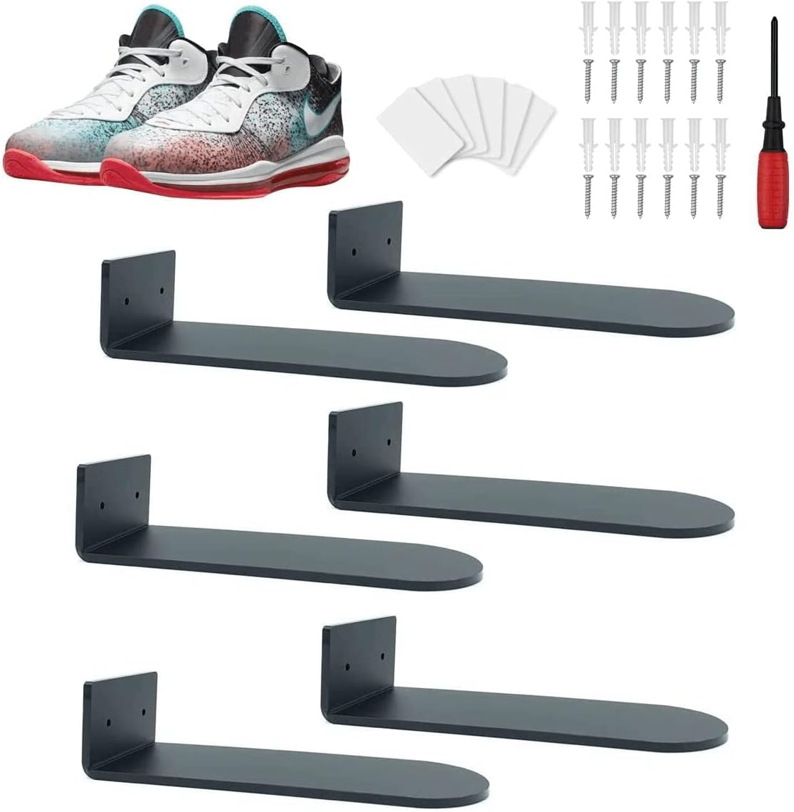 Amazon.com: JEHUPA Floating Shoe Rack Display - Set of 6 Clear Display ...