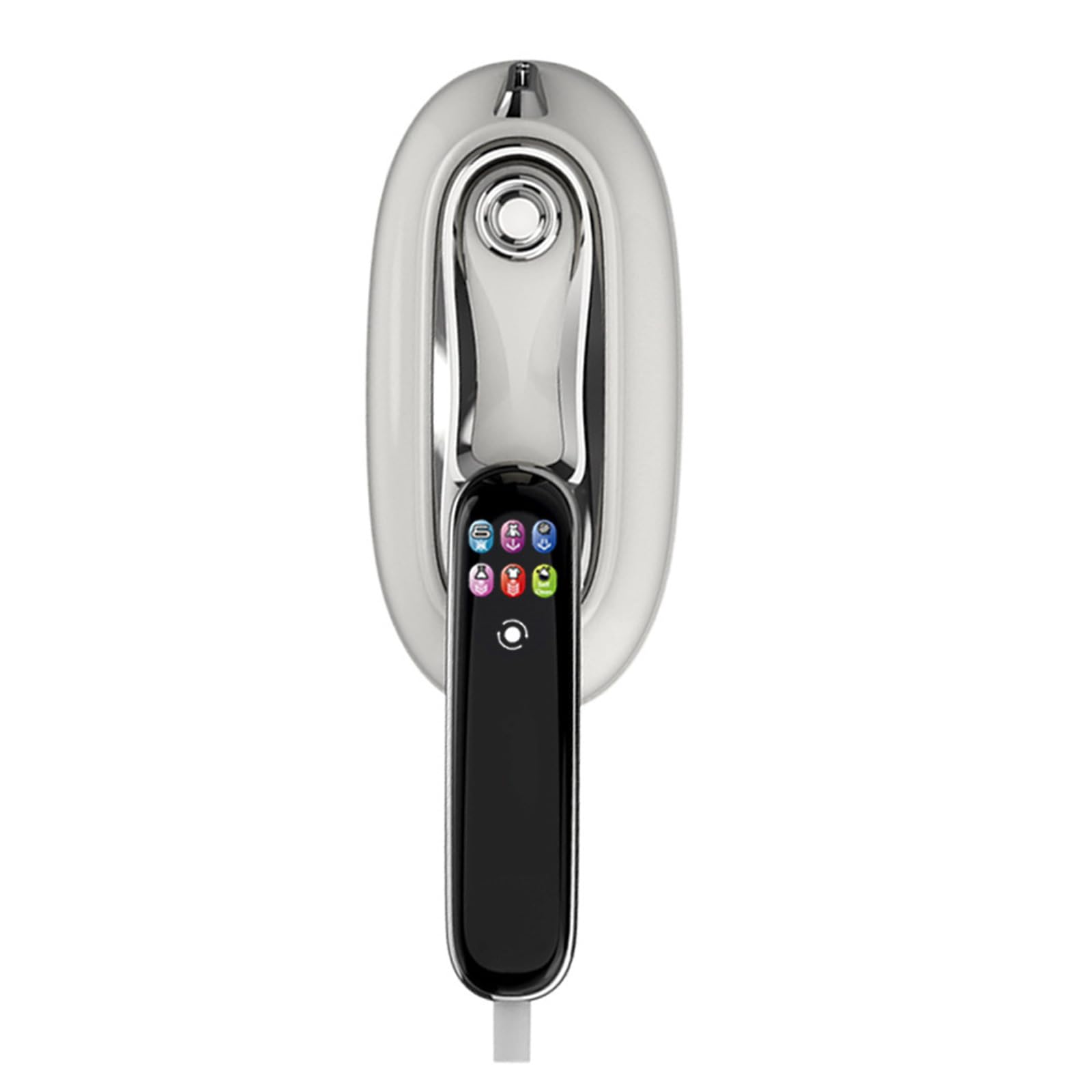 AI Control Handdampfglätter mit digitalem LCD-Bildschirm, flache Reisebügelmaschine, 1200 W Leistung, Handdampfglätter für Kleidung, Vorhänge, Laken (EU)