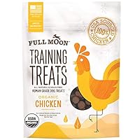Full Moon USDA Organic Chicken Training Treats Healthy All Natural Dog Treats Human Grade 175 Treats 6 Ounce (Pack of 1)