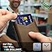 BULLIANT Men Wallet Leather Wallet Card Holders Money Clip for Men 10Cards-Magnetic Flip on Metal Case