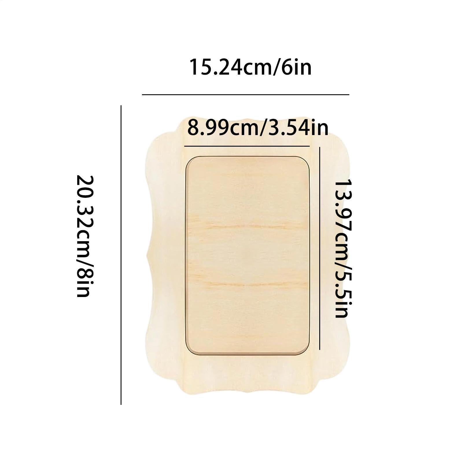 Holz-Bastelrahmen, Vintage, 10,2 x 15,2 cm, 15 Stück | Unlackierter Holz-Bilderrahmen für Karten, Postkarten, Poster, Ölgemälde, Aquarellmalerei, Abschlussfeier