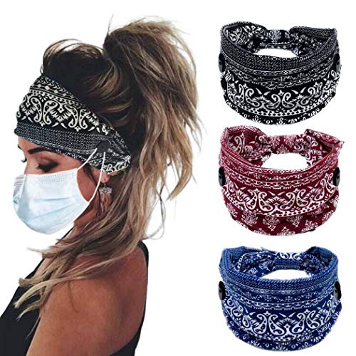 Bandeau large extensible Bohend anti-glisse pour maintenir vos cheveux pendant le sport