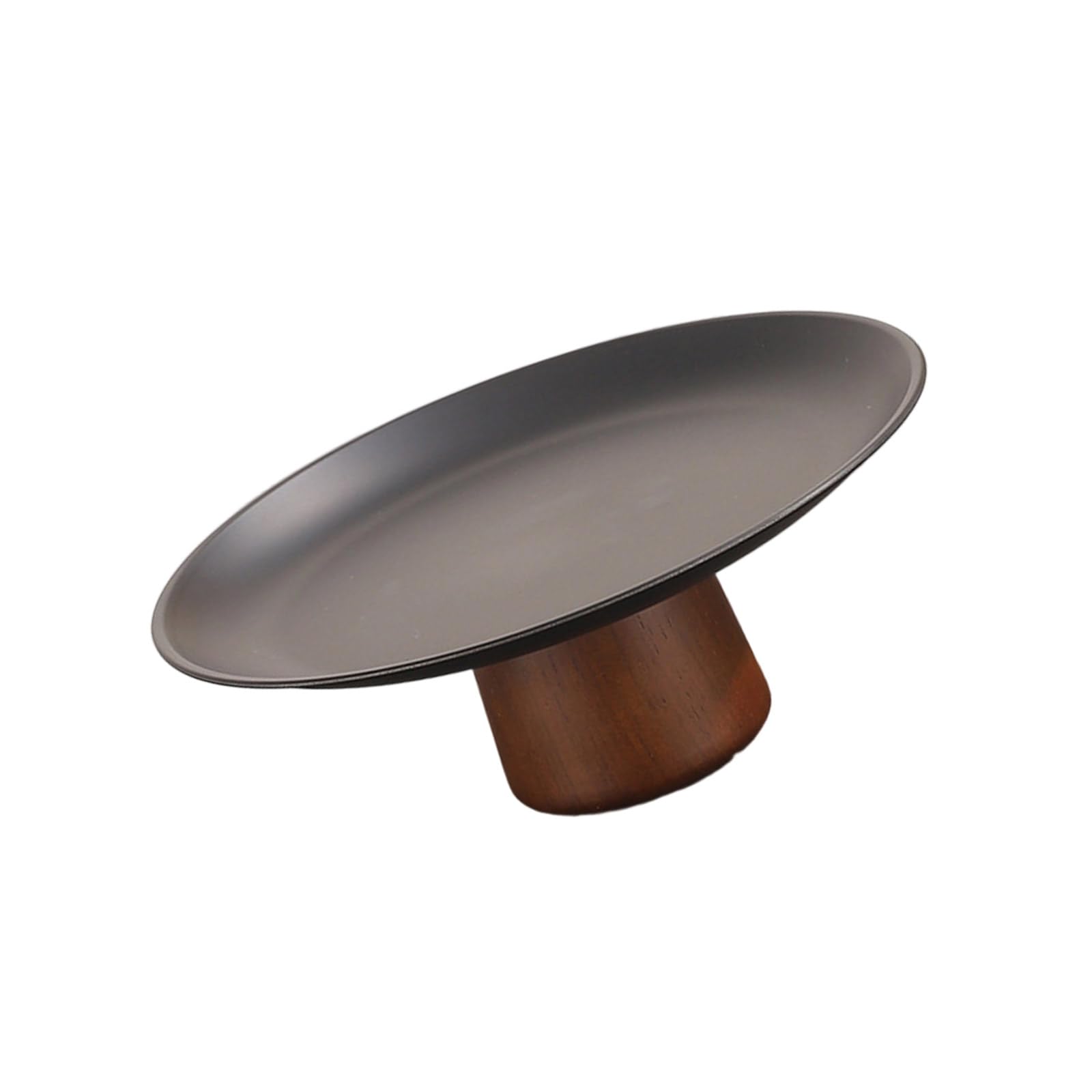 Contemporary Heightened Serving Bowl Permanent Oaken Starter Plate for Entertaining Guests Inside Strong Wooden Dessert Tray