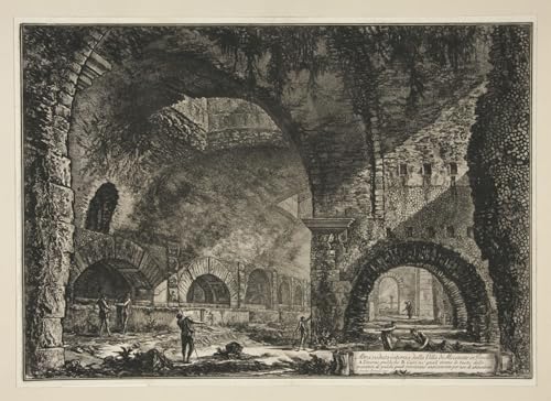 Tableau Piranesi Villa Di Mecenate pour habiller un grand mur vide blanc 60x90cm