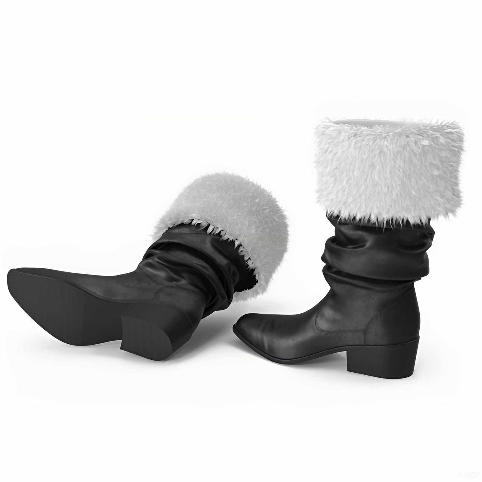 Generisch Stivaletti da donna alla moda per l'inverno, stile coppia, tinta unita, altezza media, comodi e casual, suola resistente