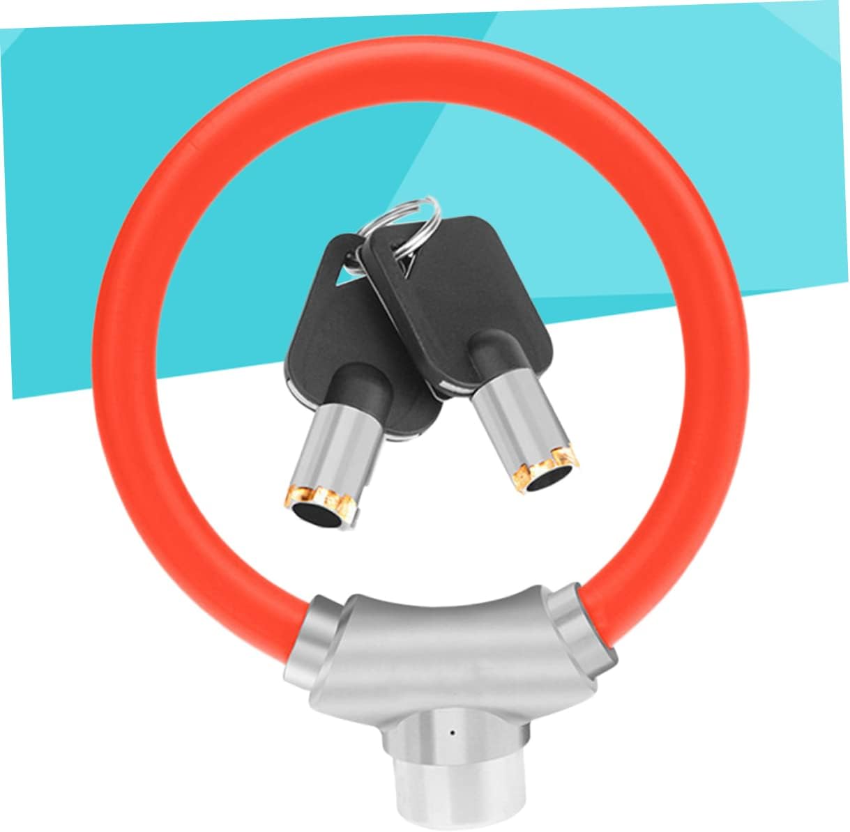 BESPORTBLE Motorcycle Parts Combination Bike Lock Piezas para Bicicletas Bike Accessories Cycling Parts Cable Lock Steel Cable Ring Horseshoe Bicycle Wheel Red