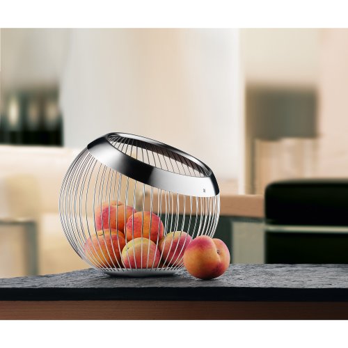 WMF Lounge Obstkorb groß 19 cm, dekorative Obstschale, Brotkorb, Cromargan Edelstahl matt, spülmaschinengeeignet, formstabil… – Ansicht 4