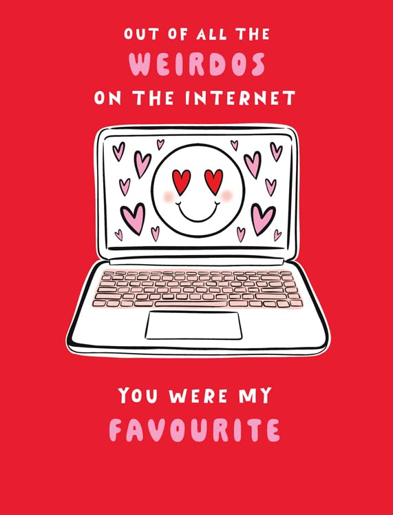 Piccadilly Greetings Valentine's Day Card, Open Weirdos Humour, 8x6in, Model A50409