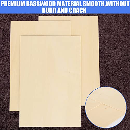 14Pcs Unfinished Basswood Sheet 12 X 8 Inch, 1/16 Inch Thin Square Wood Board Sheet, Grade Birch Plywood Sheet For Crafts, Diy Project, Mini House Building Architectural Model Making #TOP3
