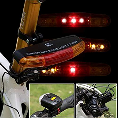 waitFOR Bike Tail Light with Turn Signals, Directional Brake Light Lamp with 8 Sound Horn Bell, LED Safety Warning Bike Rear Lights, Waterproof Suitable for Mountain Bike, Road Bicycle