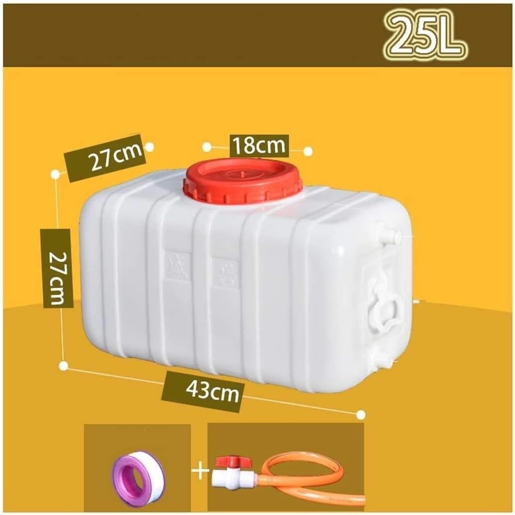 Large Capacity Water Tank for Camping, 25L/50L/100L/150L/200L Outdoor Water Storage Cube with Faucet, Plastic Portable Irrigation Storage Buckets for Picnic Hik