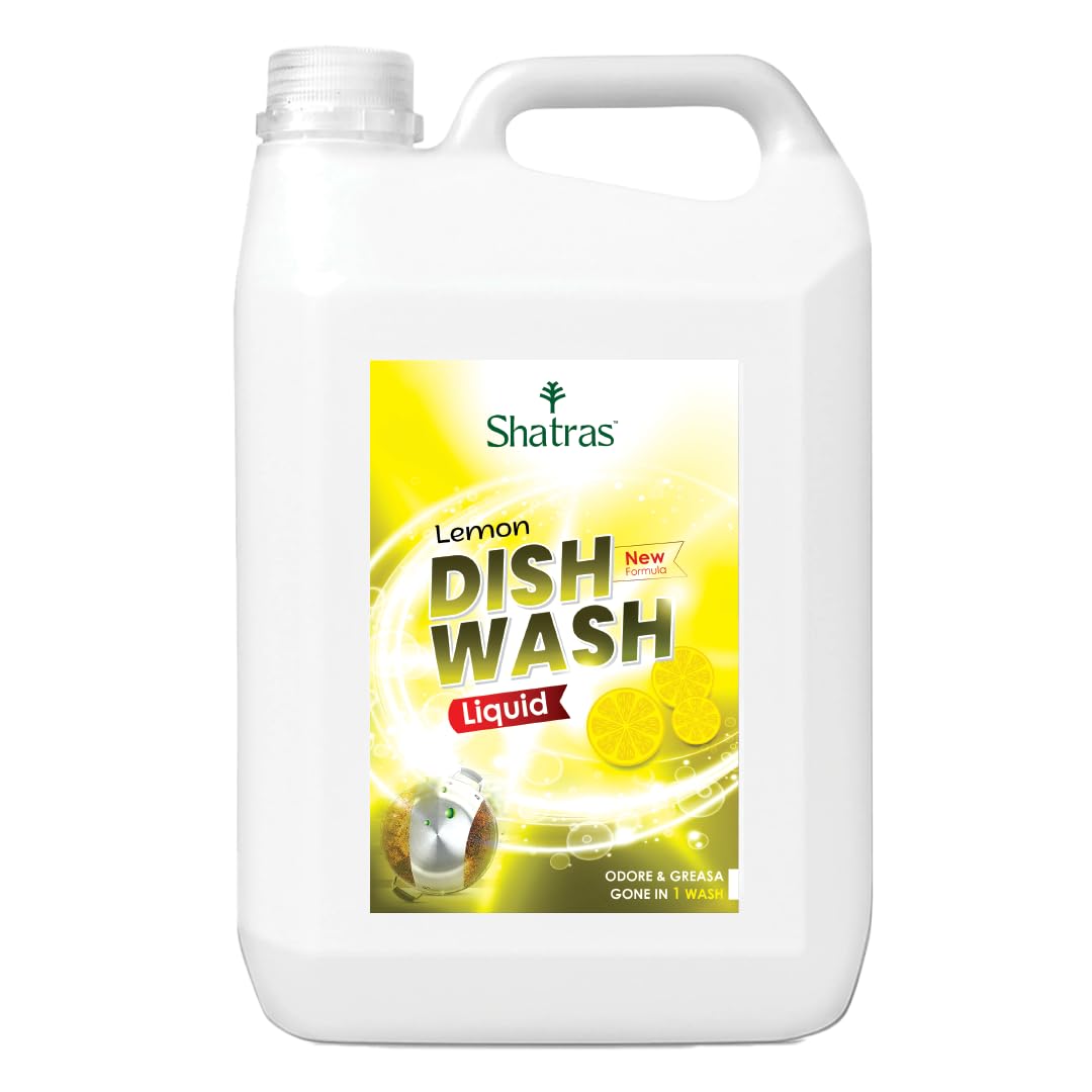 Shatras Dishwash Liquid Gel, Kitchen Utensil Cleaner Removes Grease & Oil Lemon Dishwashing Detergent (5000 ml) (B0CMLDSG3R) Amazon Price History, Amazon Price Tracker