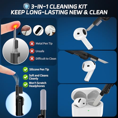 Image of for AirPods 4 Case, Secure Lock Case Cover for Apple Airpods 4 with Active Noise Cancellation 2024, Drop Protection Case for Airpod 4 with Cleaner Kit and Keychain