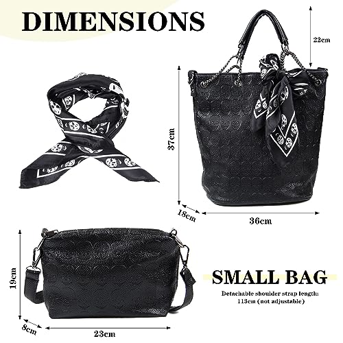 Bolso Hobo de cuero sintético con diseño de calavera para mujer miniatura 4