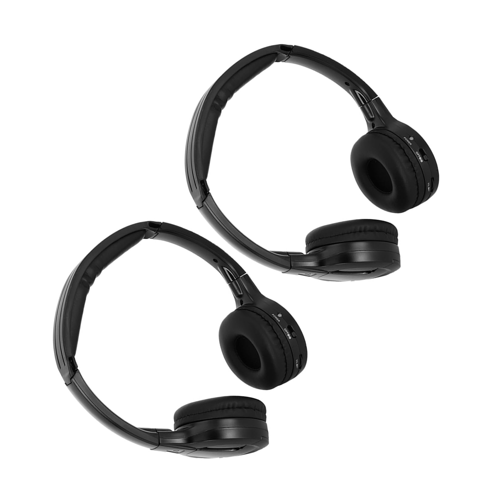 Qiilu 2-Kanal Kabellose Kopfhörer Infrarot IR Stereo Audio Kopfhörer Ohrhörer 10 Meter Reichweite 20–20.000 Hz für DVD-Player in der Kopfstütze des Autos