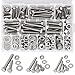 Hakkin 240Pcs Hex Bolts and Nuts Kit Stainless Steel Spring Washers Assortment Kit, 3/8