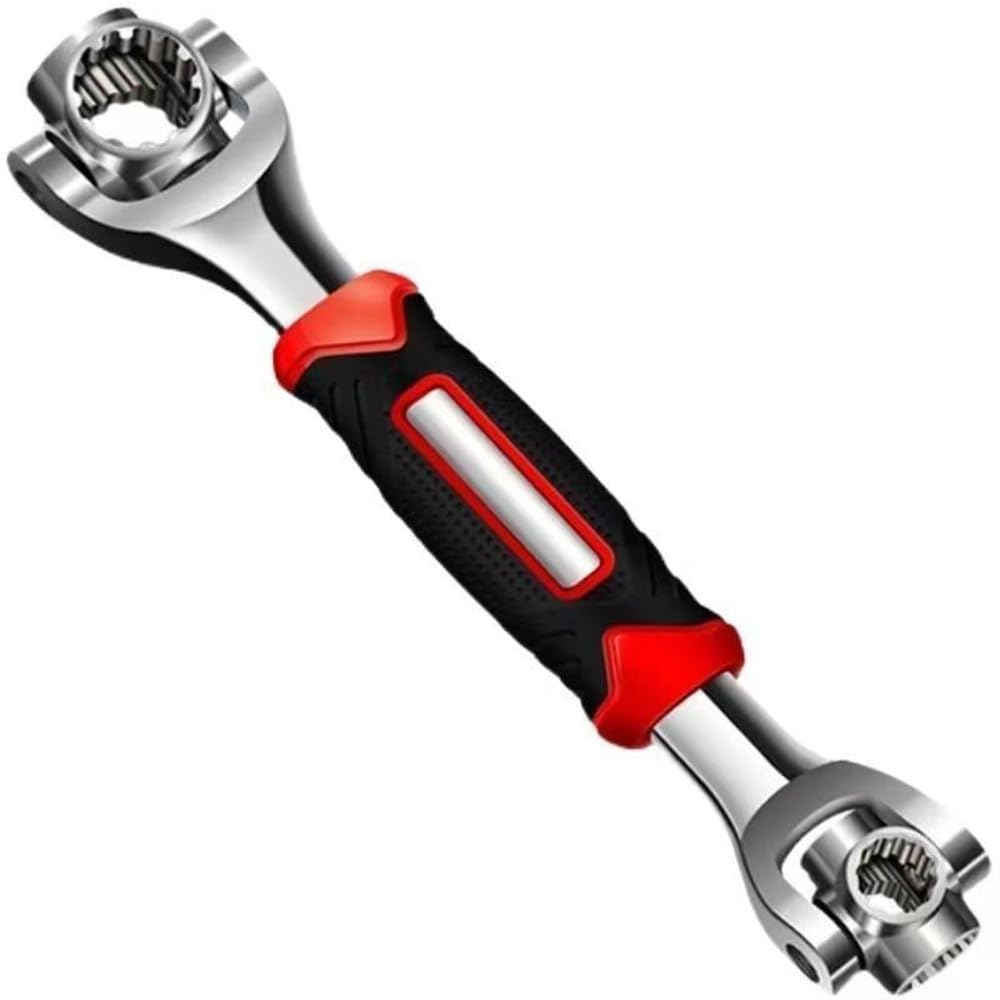 Ywhwlx As Shown Universal Socket Wrench 48-In-1, Chrome Vanadium Steel, 360° Rotating Head, Multi-Functional, Sae & Metric Sizes, 250 Mm, Wrench