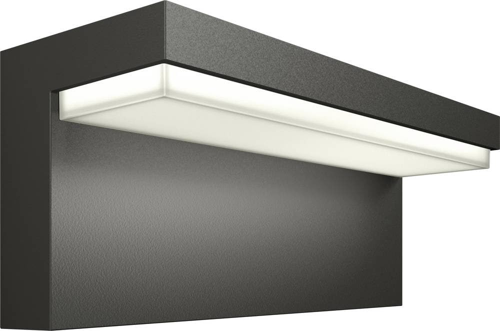 Philips Lighting Bustan UltraEfficient Outdoor Wall Light, 3.8W, 2700K, Antracite, IP44 Weatherproof