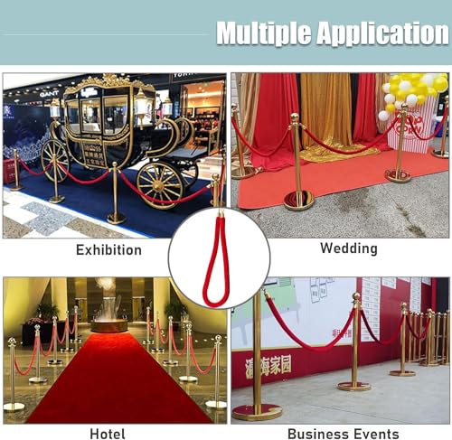Corda de veludo para pendurar ao ar livre, barreiras de segurança, 1,5 m de comprimento, para tapete
