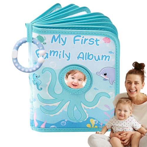 Baby-Fotoalbum | Erstes Familien Erinnerungsbuch | Tintenfisch-Motiv Weichgewebe Fotoalbum Für 10x15 cm Fotos Großeltern Eltern Mädchen Baby-Fotoalbum | Erstes Familien Erinnerungsbuch | Tintenfisch-Motiv Weichgewebe Fotoalbum Für 10x15 cm Fotos Großeltern Eltern Mädchen