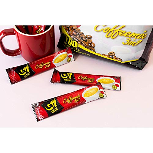 Trung Nguyen - G7 3 In 1 Instant Coffee - 1 Pack 100 Sachets | Roasted Ground Coffee Blend with Creamer and Sugar, Suitable for Most Coffee Brewing Methods, (16gr/stick) - Thumbnail 5
