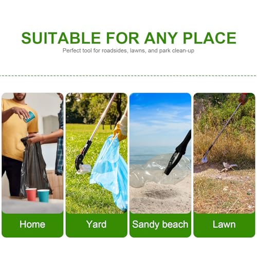 Image of Alipis Stainless Steel Scissor Tongs Garbage Clip Portable Pickup Tool for Grilling BBQ Outdoor Camping Park Clean-up for Cigarettes and Trash Collection