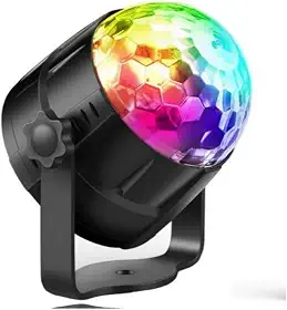 Globo de Luzes Coloridas Giratória Iluminação para Festa Decoração RGB e Balada