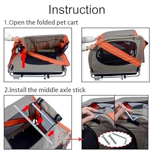   Dog-Bike-Trailer-Dog-Cart-for-Bicycle-with-3-Breathable-Mesh-Entrances-Safety-Flage-Pet-Bike-Trailer-for-Small-Medium-Sized-Dogs