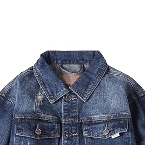 Chaqueta de mezclilla para hombre DGHM-JLMY azul miniatura 5