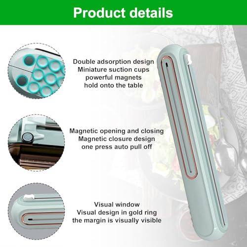 Frischhaltefolienschneider-Set, Magnetfolienschneider für Frischhalte- und Alufolie, Küchen-Grünfolienspender mit Gleitschneider