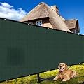 Shade&Beyond 6' X 50' Fence Privacy Screen Heavy Duty 220 GSM Fencing Mesh Shade Net Cover for Wall Garden Back Yard Outdoor Home Decoration, Dark Green