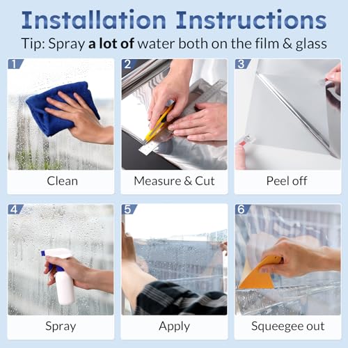 Rabbitgoo One Way Window Film Daytime Privacy Mirror Window Tint For Home Office thumb #7