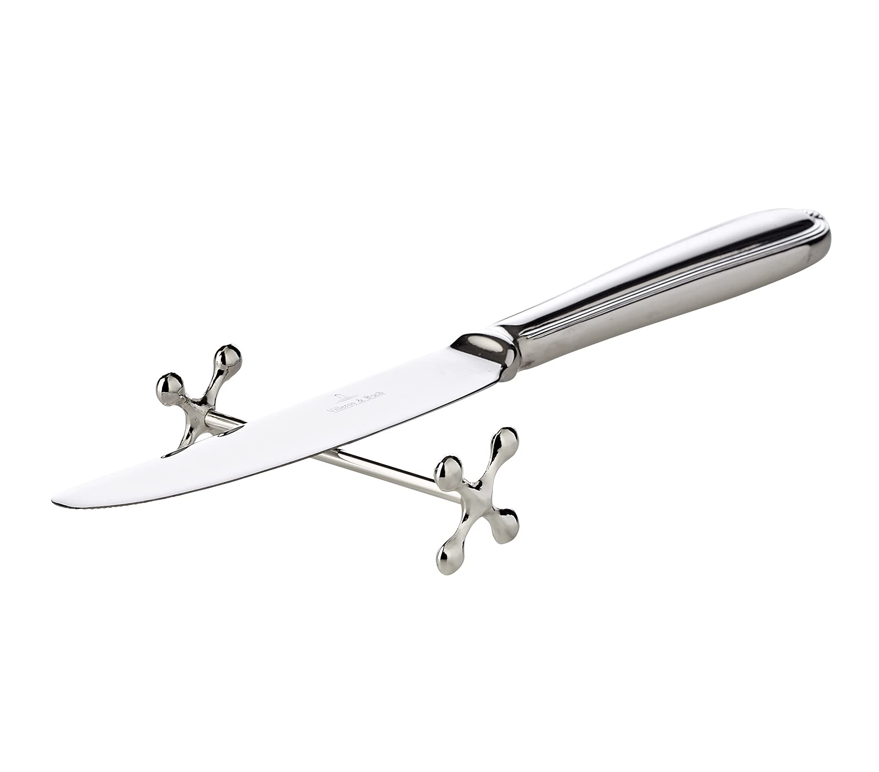 EDZARD Ensemble de 6 Repose Couteau Croisée, repose baguettes, Longueur 7 cm, argenté Noble, résistant au ternissement