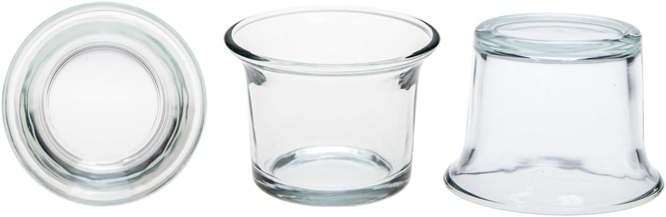 Tebery 2.5 Inches Clear Glass Oyster Tea Light Holders Candle Holders for Wedding, Birthday, Holiday & Home Decoration -Set of 16 : Home & Kitchen
