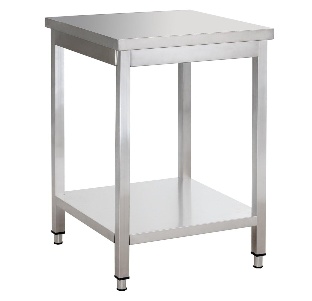 GastroHero Table de Travail Basic 6x7 en INOX avec étagère inférieure | Fournitures de la Restauration
